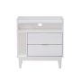 Walker Edison Mid Century Modern Solid Wood Tray-Top Nightstand - White - Image 1