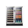 Lanbo - 70 Can 33 bottle Wine and Beverage Cooler - Black - Image 1