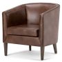 Simpli Home - Mitchum Tub Chair - Distressed Brown - Image 1