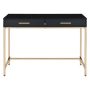 OSP Home Furnishings - Alios Black Desk - Black/Gold - Image 1