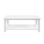 Walker Edison - Modern Minimal Coffee Table with Lower Shelf - Solid White - Image 1