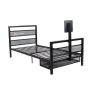 X Rocker - Twin Basecamp Bed w/TV Mount - Black - Image 1