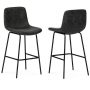 Simpli Home - Jolie Bar Stool (Set of 2) - Distressed Charcoal Grey - Image 1