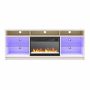 Ameriwood Home - Luna Fireplace TV Stand for TVs up to 65" - Ivory Oak - Image 1