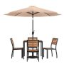 Flash Furniture - Lark Outdoor Square Modern 7 Piece Patio Set - Tan - Image 1