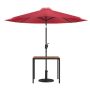 Flash Furniture - Lark Outdoor Square Modern 3 Piece Patio Set - Red - Image 1