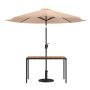 Flash Furniture - Lark Outdoor Rectangle Modern 3 Piece Patio Set - Tan - Image 1