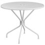 Flash Furniture - Oia Contemporary Patio Table - White CO-7-WH-GG - Image 1
