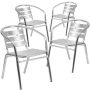 Flash Furniture - Lila Patio Chair (set of 4) - Aluminum 4-TLH-1-GG - Image 1