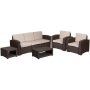 Flash Furniture - Seneca Outdoor Contemporary Resin 5 Piece Patio Set - Chocolate Brown - Image 1