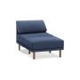 Burrow - Contemporary Range Armchair with Attachable Ottoman - Navy Blue - Image 1