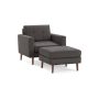 Burrow - Mid Century Nomad Armchair with Ottoman - Charcoal NSO-CH-1-MD-DW - Image 1