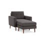Burrow - Mid Century Nomad Chaise Lounge - Charcoal NSC-CH-1-MD-DW - Image 1