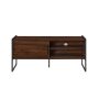 Walker Edison - Industrial Sliding-Door TV Stand for TVs up to 50" - Dark Walnut - Image 1