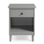 Walker Edison - Classic Solid Wood 1-Drawer Nightstand - Gray - Image 1