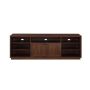 Walker Edison - Transitional Open and Closed-Storage Media Console for TVs up to 75" - Dark Walnut - Image 1