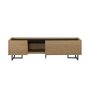 Walker Edison - Contemporary Low TV Stand for TVs up to 65" - Coastal Oak - Image 1