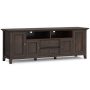 Simpli Home - Amherst Solid Wood 72 inch Wide TV Media Stand For TVs up to 80 inches - Brunette Brown - Image 1
