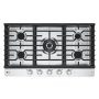 LG - 36" Built-In Smart Gas Cooktop with 5 burners and EasyClean - Stainless steel - Image 1
