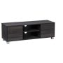 CorLiving - Hollywood Wood Grain TV Stand with Doors for TVs up to 55" - Dark Grey - Image 1