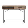 CorLiving - Fort Worth Wood Grain Finish Desk with Storage and drawer - Brown - Image 1