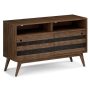 Simpli Home - Clarkson Acacia Wood 54 inch Wide Mid Century Design TV Media Stand in Rustic Natural Aged Brown For TVs up to 60 inches - Rustic Natural Aged Brown - Image 1