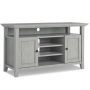 Simpli Home - Amherst Solid Wood54 inch Wide Transitional TV Media Stand in Fog Grey For TVs up to 60 inches - Fog Grey - Image 1
