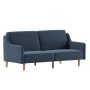 Flash Furniture - Split Back Futon Sofa with Curved Arms and Solid Wood Legs - Navy - Image 1