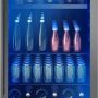 Zephyr - Presrv 24 in. 7-Bottle and 112-Can Built-In or Freestanding Single Zone Beverage Cooler - Black Stainless Steel - Image 1