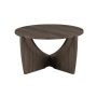 Walker Edison - Contemporary 28" Arch-Base Round Coffee Table - Cerused Ash - Image 1
