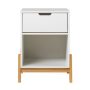Walker Edison - Scandi 1-Drawer Minimalist Nightstand - White - Image 1