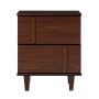 Walker Edison - Modern Solid Wood 2-Drawer Nightstand - Walnut - Image 1