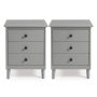 Walker Edison - Modern 2-Piece 3-Drawer Nightstand Set - Grey - Image 1