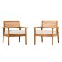 Walker Edison - Modern 2-Piece Acacia Outdoor Lounge Chair Set - Brown - Image 1