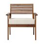 Walker Edison - Modern Acacia Outdoor Lounge Chair - Dark Brown - Image 1