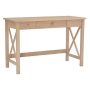 Linon Home Dcor - Delevan Solid Wood Laptop Desk With Drawer - Driftwood - Image 1
