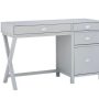 Linon Home Dcor - Penrose Four-Drawer Side Storage Desk - Gray Paint / Silver Hardware - Image 1