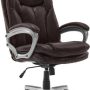 Serta - Benton Big and Tall Puresoft Faux Leather Executive Office Chair - 350 lb capacity - Chestnut - Image 1