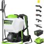 Greenworks - 80V 4 Gallon Backpack Sprayer with 2Ah Battery & Charger - Green - Image 1