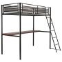 X Rocker - HQ Gaming Bunk Bed with Built-In Shelving, Twin - Black - Image 1