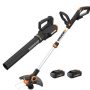 WORX - Power Share 20V GT 3.0 Trimmer with Turbine Blower Batteries and Charger - Image 1