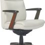 La-Z-Boy - Dawson Faux Leather and Wood Frame Executive Chair - White CHR20083A - Image 1