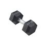 Inspire Fitness 15 LB Rubber Dumbbell - Black - Image 1