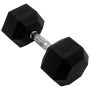 Inspire Fitness 45LB Rubber Dumbbell - Black - Image 1