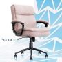 Click365 - Transform 2.0 Extra Comfort Ergonomic Mid-Back Desk Chair - Light Pink - Image 1