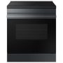 Samsung - Bespoke 6.3 Cu. Ft. Slide-In Electric Induction Range with Anti-Scratch Glass Cooktop - Matte Black Steel - Image 1