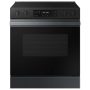 Samsung - Bespoke 6.3 Cu. Ft. Slide-In Electric Range with Precision Knobs - Matte Black Steel - Image 1