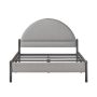 Walker Edison - Modern Upholstered Curved-Headboard Queen Bedframe - Gray - Image 1