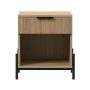 Walker Edison - Modern Reeded-Front 1-Drawer Nightstand - Coastal Oak - Image 1