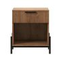 Walker Edison - Modern Reeded-Front 1-Drawer Nightstand - Mocha - Image 1
